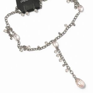 Paparazzi Silver Necklace with Pink Accents